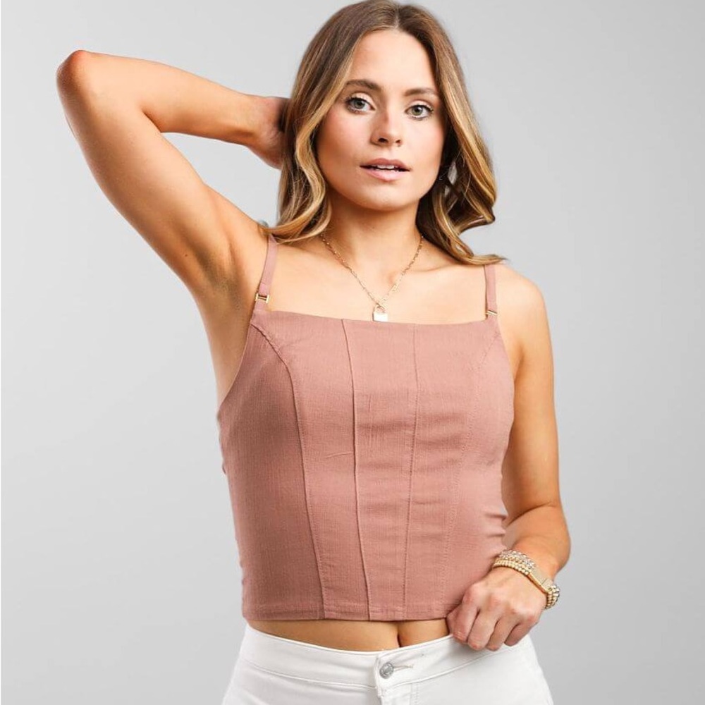 INTIMATELY by FREE PEOPLE Back on Track Cropped Cami Tank Top in Strawberry Roan